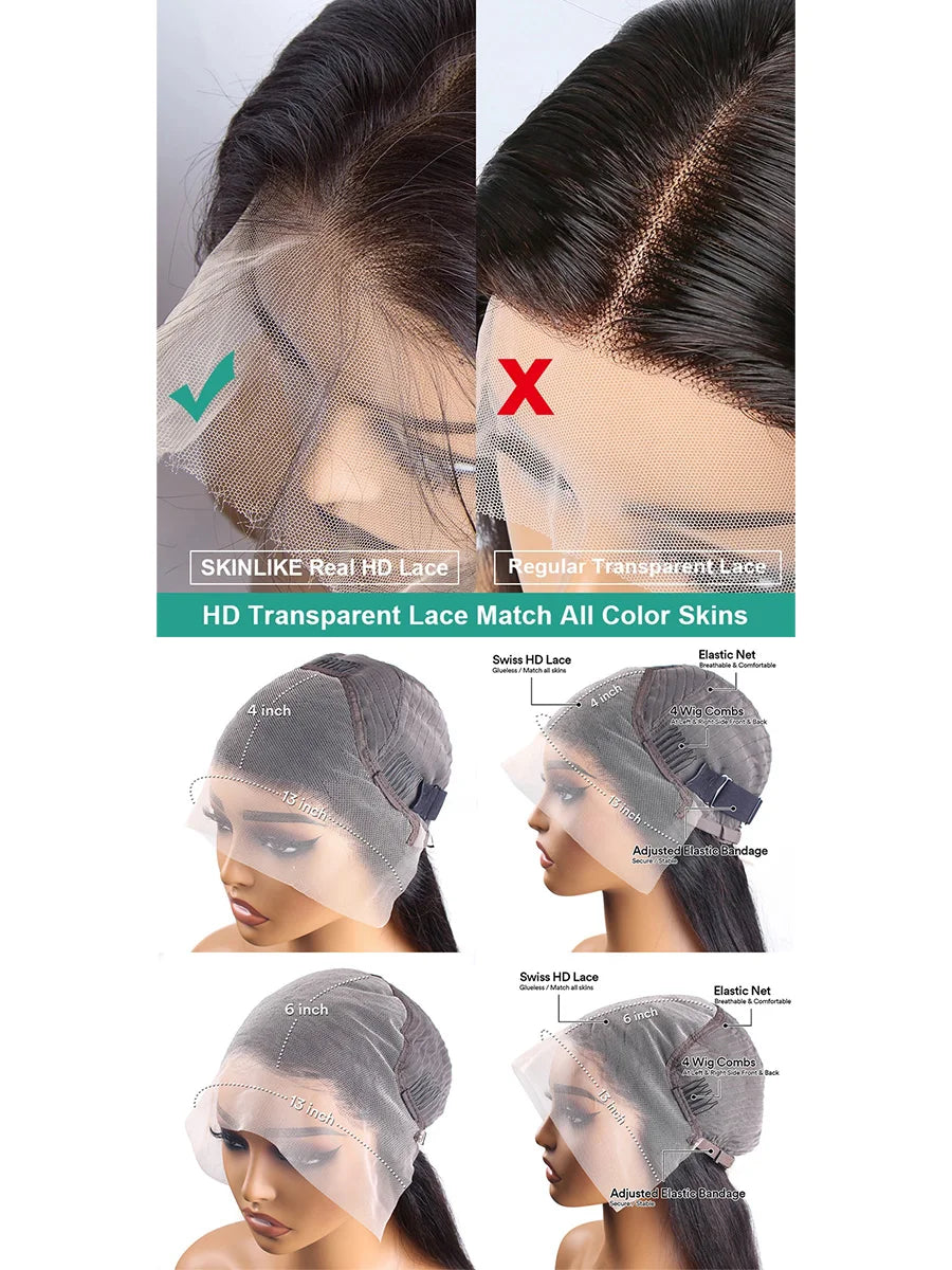 Full brazilian hd lace frontal human hair wig 13x6 for women choice Highlight colored bone straight cheap wigs on sale clearance