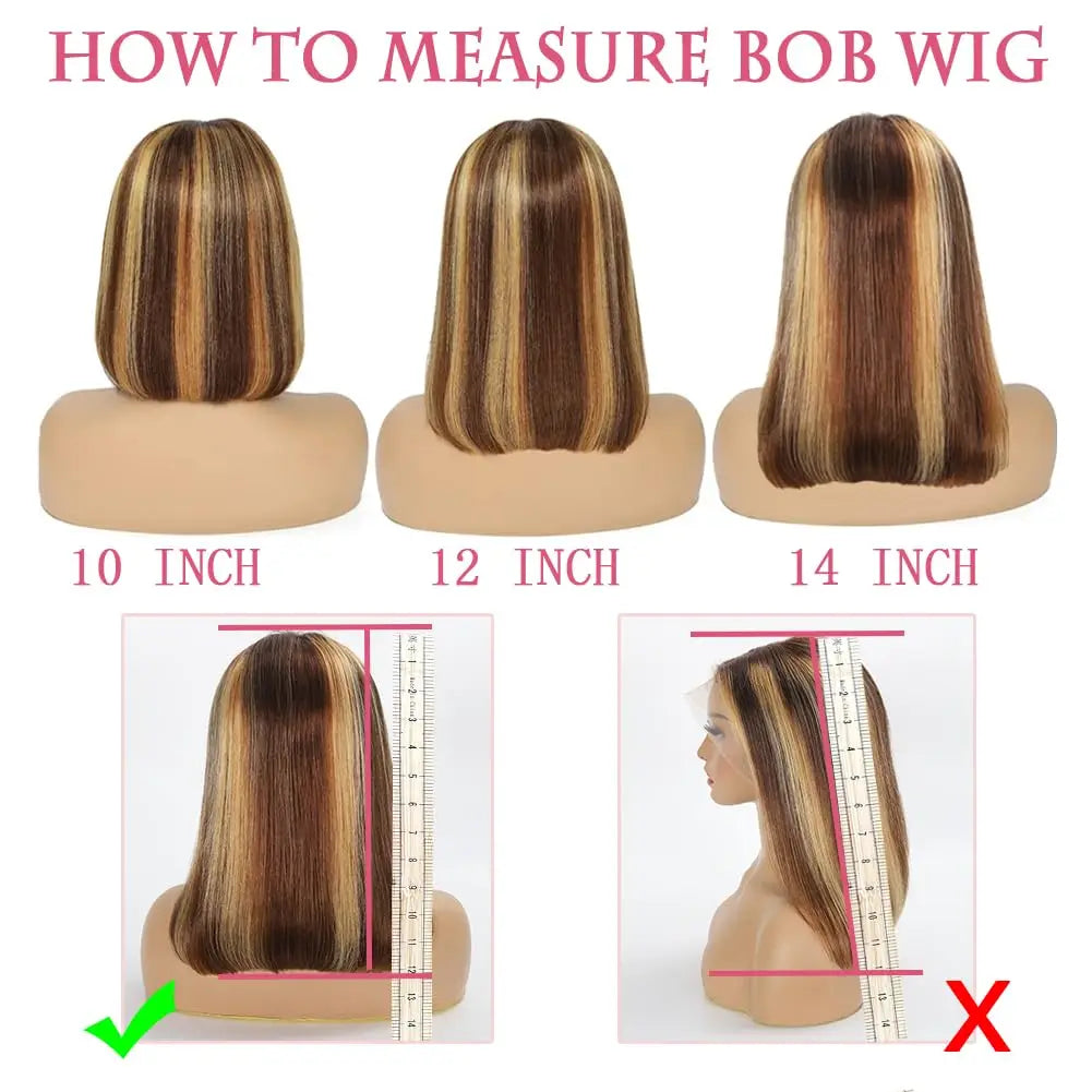 gluelss wear to go Highlight wig Hair Straight 13x4 Lace Front Human Hair Wig Ombre Honey Blonde middle part Lace Frontal Wigs