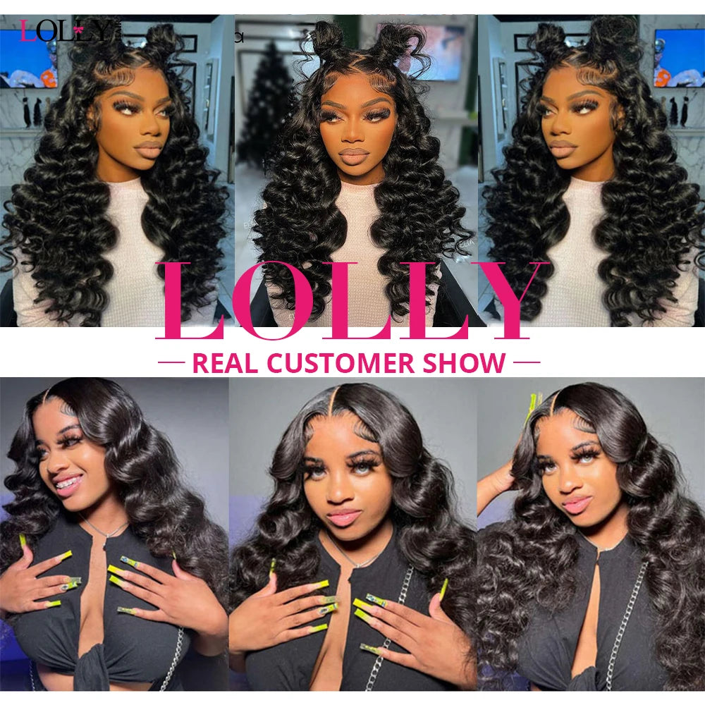 Glueless Wigs Human Hair 30in Loose Deep Wave Lace Frontal Wig 13x4  5x5 Lace Front Human Hair Wigs Deep Wave Frontal Wig