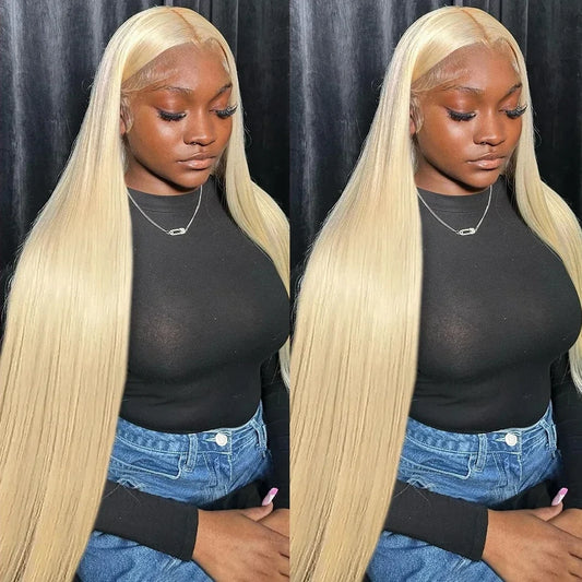 Blonde 613 Hd Lace Frontal wig 13x6 13x4 Transparent Hd Lace Front Wig 30 Inch Brazilian Bone Straight Human Hair Wigs For Women