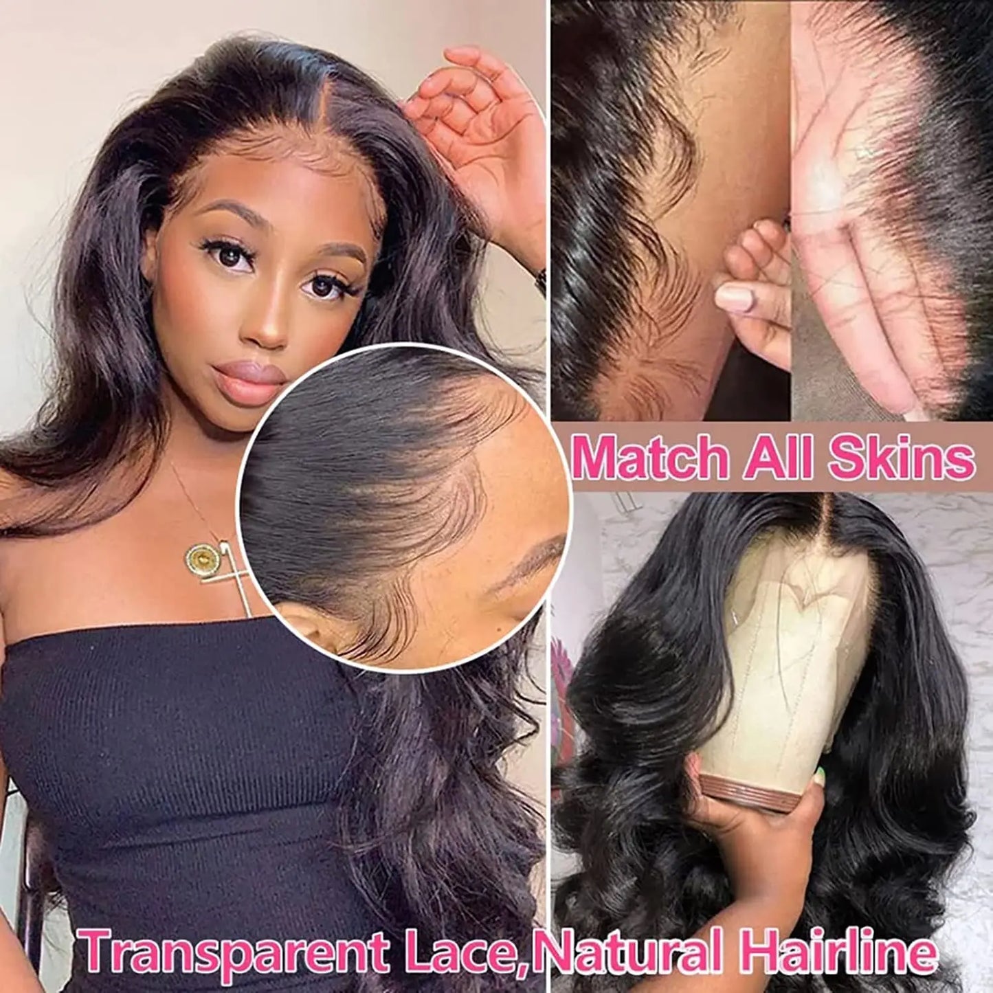 Brazilian Human Hair Body Wave Wig With Baby Hair Pre Plucked Bleached Knots Bling Hair Remy 13x6 Transparent Lace Frontal Wig